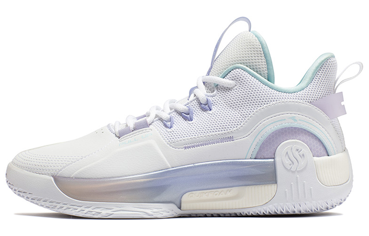 361° Ag Volley Shock Absorbers Slip Resistant Abrasion Resistant Breathable Mid top Basketball Shoes White Blue купить в интернет-магазине Yoocart с быстрой доставкой по России.