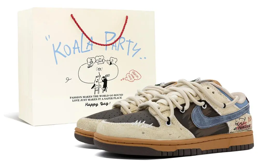 Nike Dunk Low top Skateboard Shoes Unisex Brown