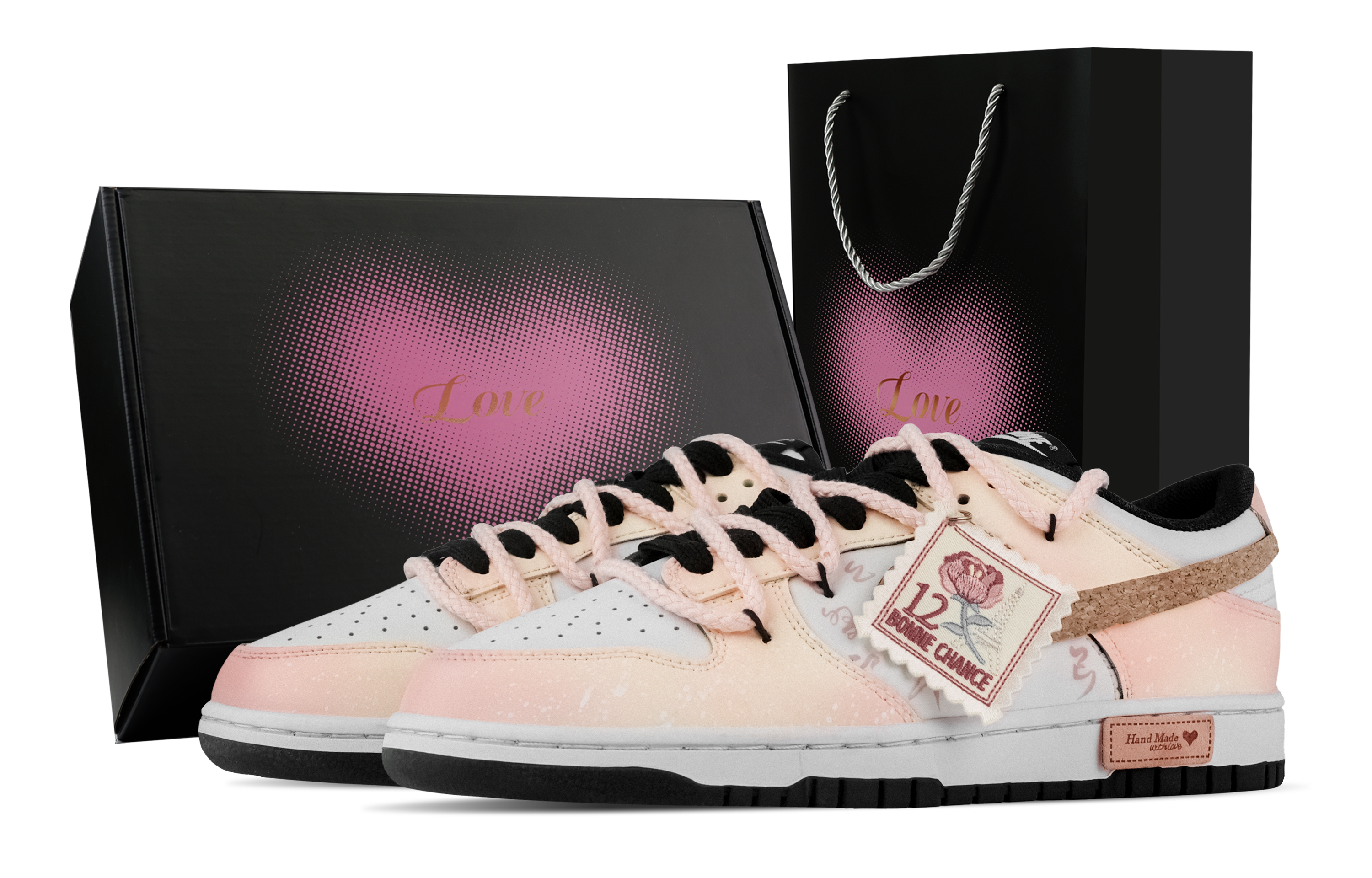 Nike Dunk Ghost Girl, Heart Box Abrasion Resistant Low top Skateboard Shoes Unisex