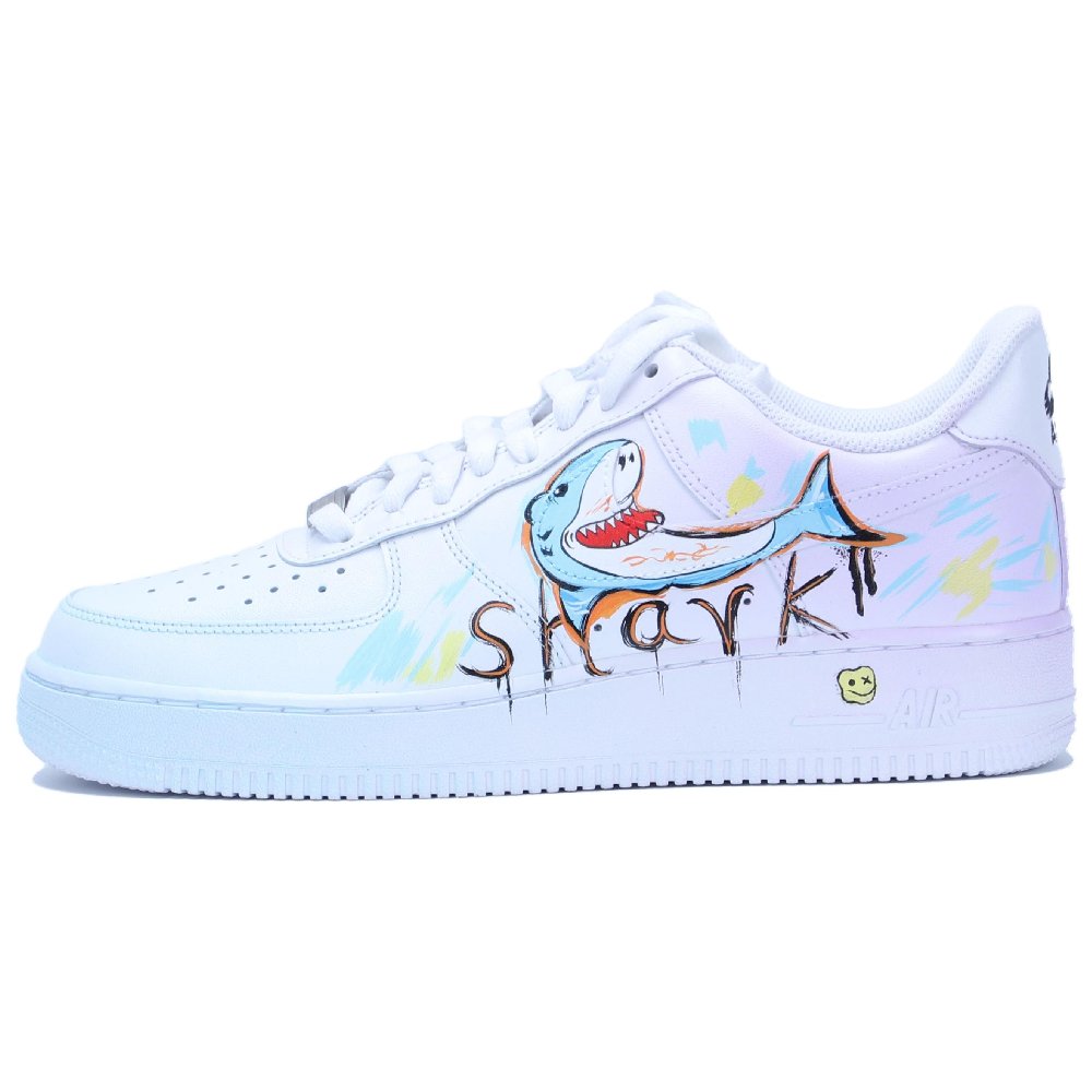 Nike Air Force 1 Low top Skateboard Shoes Men's White Basket Purple