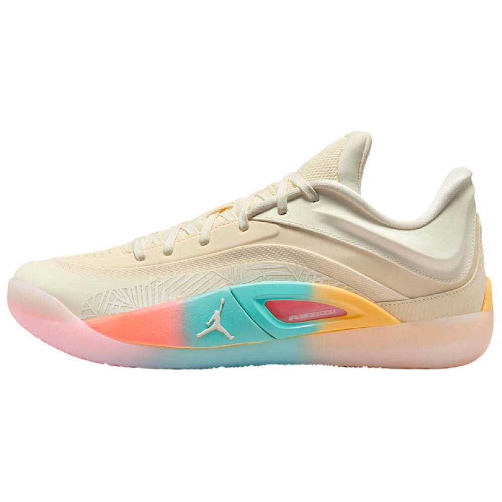 Jordan Zion 4 Anti Slip Wear Resistant Low Top Basketball Shoes Men's Tan