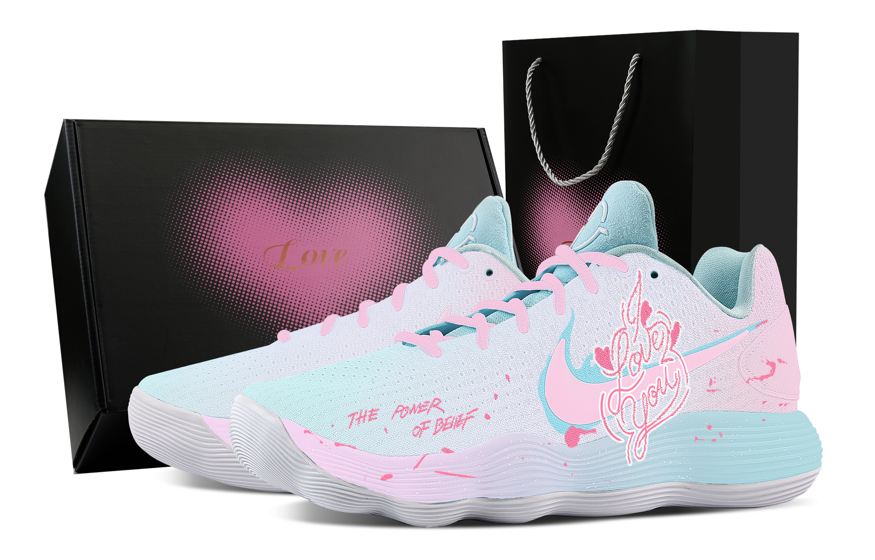 Nike Hyperdunk 2017 Song Of Love, Heart Box Cushioning Coverage Support Low top Basketball Shoes Men's