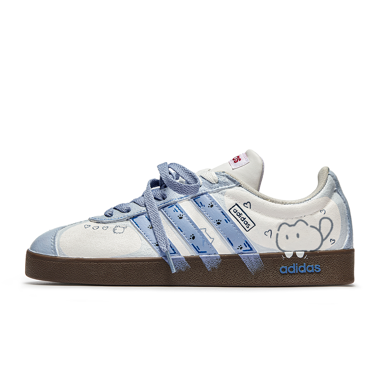 Adidas Neo VL Court Lifestyle Kitten Worm Anti Slip Wear Resistant Low Top Skateboard Shoes Unisex Blue купить в интернет-магазине Yoocart с быстрой доставкой по России.