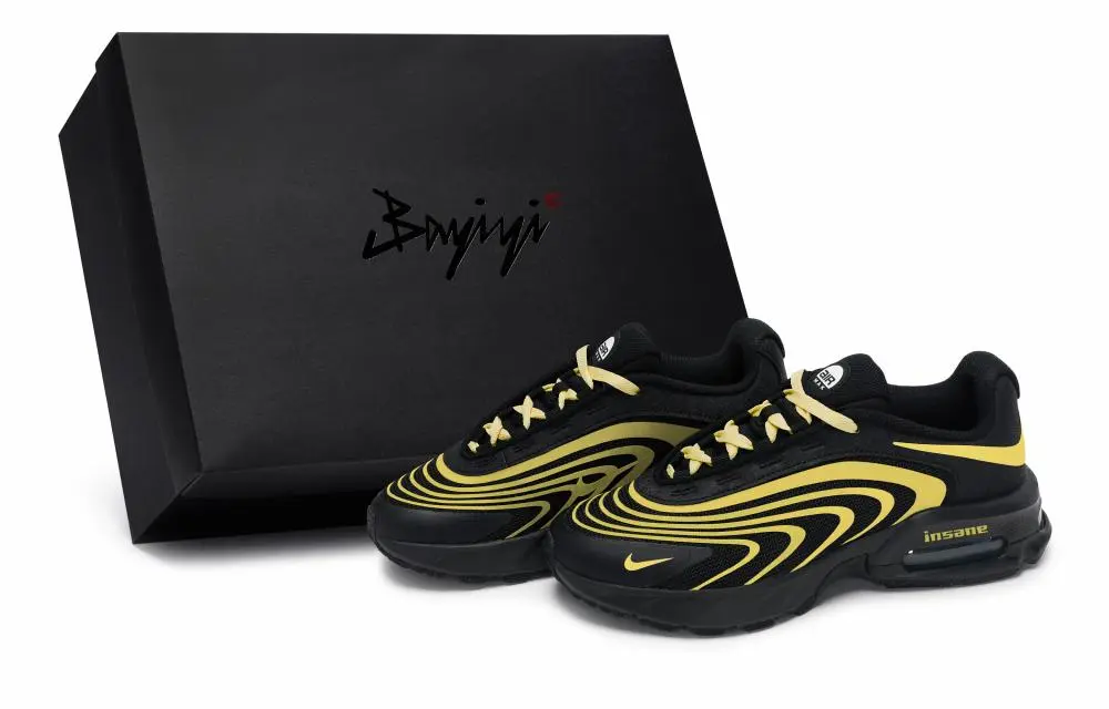Nike Air Max Fire Casual Shoes Men's Low top Black/Yellow
