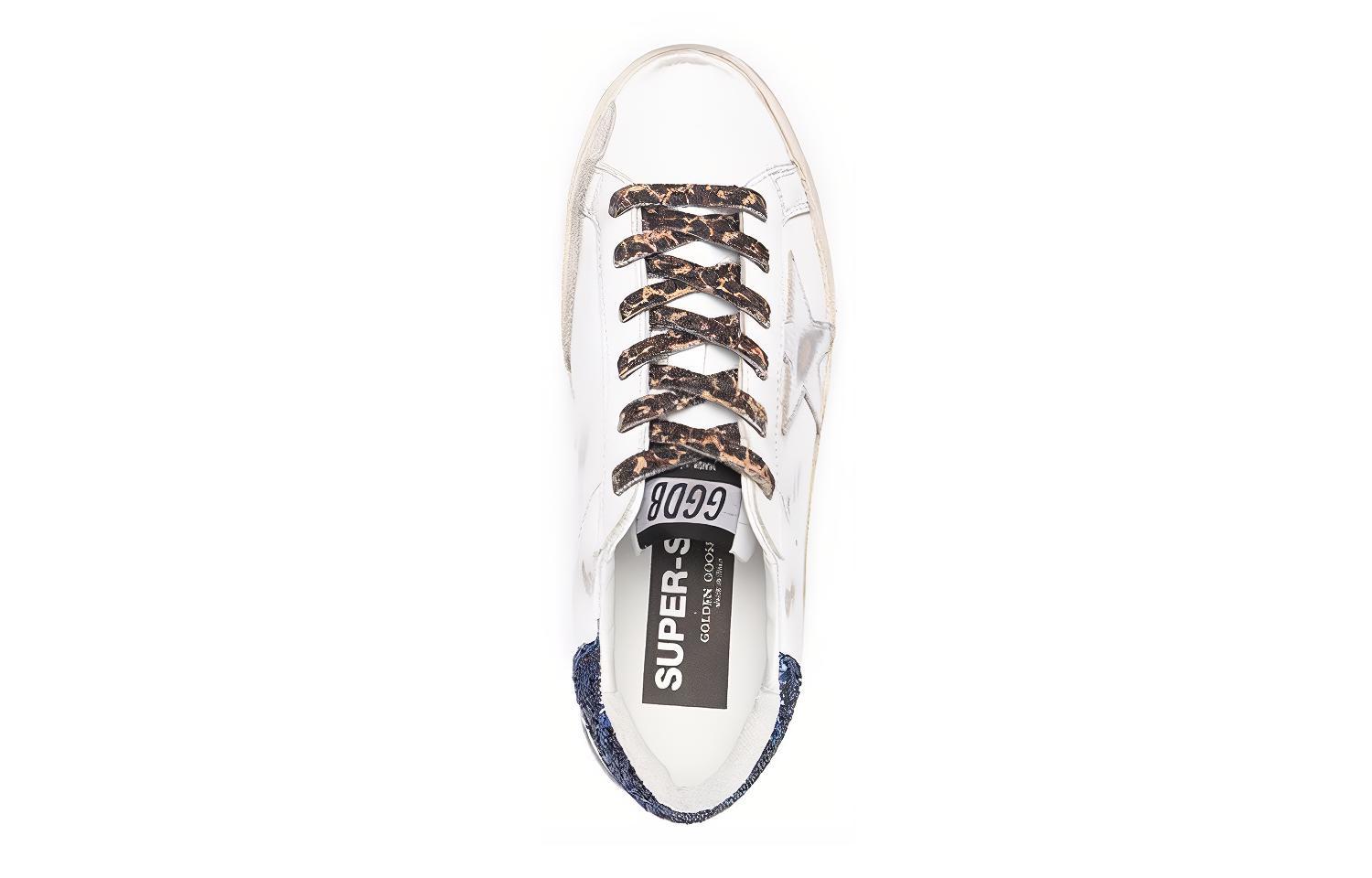 Golden Goose Super Star Stylish Skateboarding Shoes Women's White Blue Vintage Version купить в интернет-магазине Yoocart с быстрой доставкой по России.