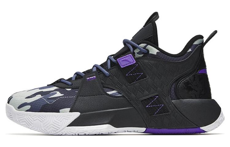 Anta Speedy 2 Shock Absorbers Slip Resistant Abrasion Resistant Mid top Basketball Shoes Men's Black