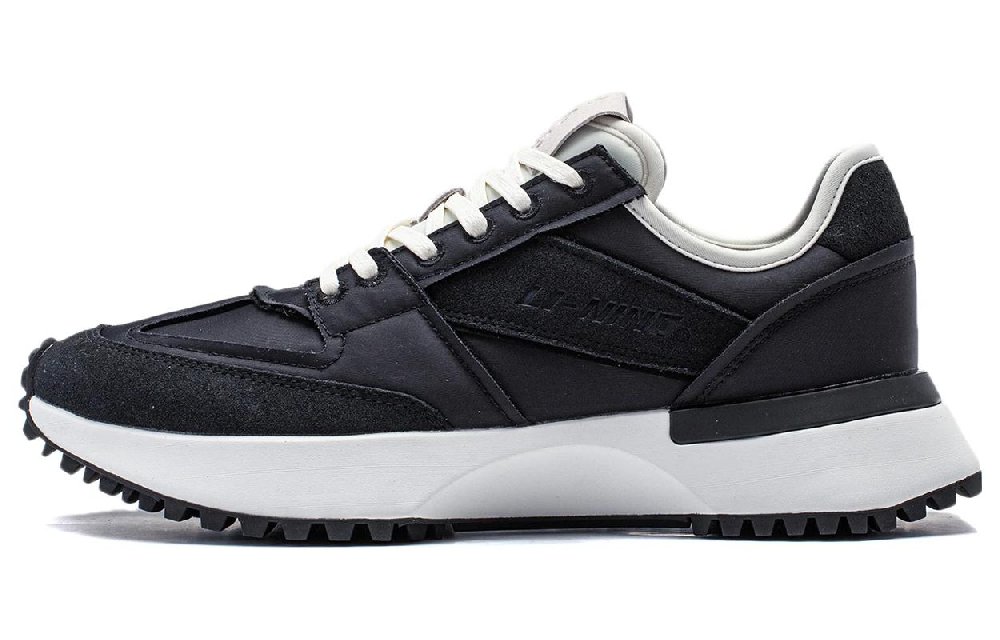 LiNing 001 VNTG Cushioning Breathable Low-Top Running Shoes Men's Black