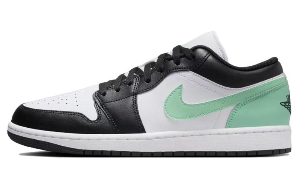 Jordan Air Jordan 1 Breathable Low Top Vintage Basketball Shoes GS Black Green