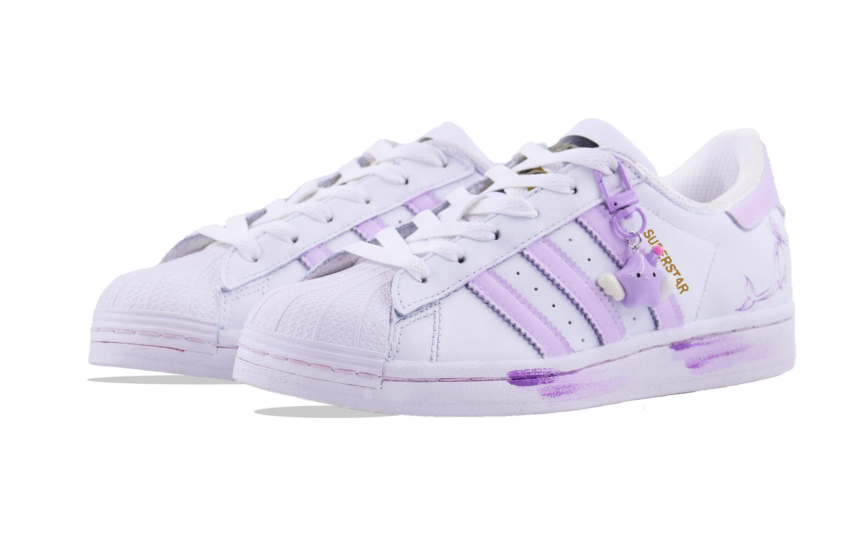 Adidas Originals Superstar Skateboard Shoes Unisex Low top White/Purple/Pink купить в интернет-магазине Yoocart с быстрой доставкой по России.