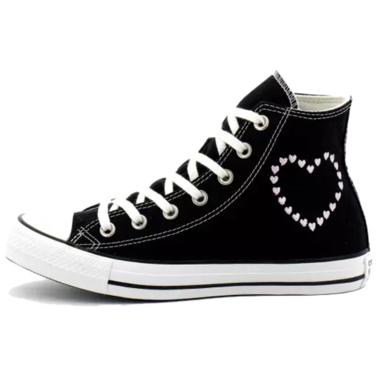 Converse Women's Chuck Taylor All Star High 'Embroidered Hearts   Black' Women's