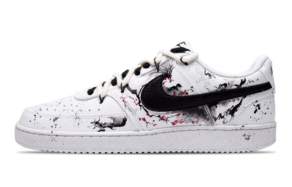 Nike Court Vision 1 Joy Misty Zen Heart Abrasion Resistant Low Top Skateboard Shoes Men's White