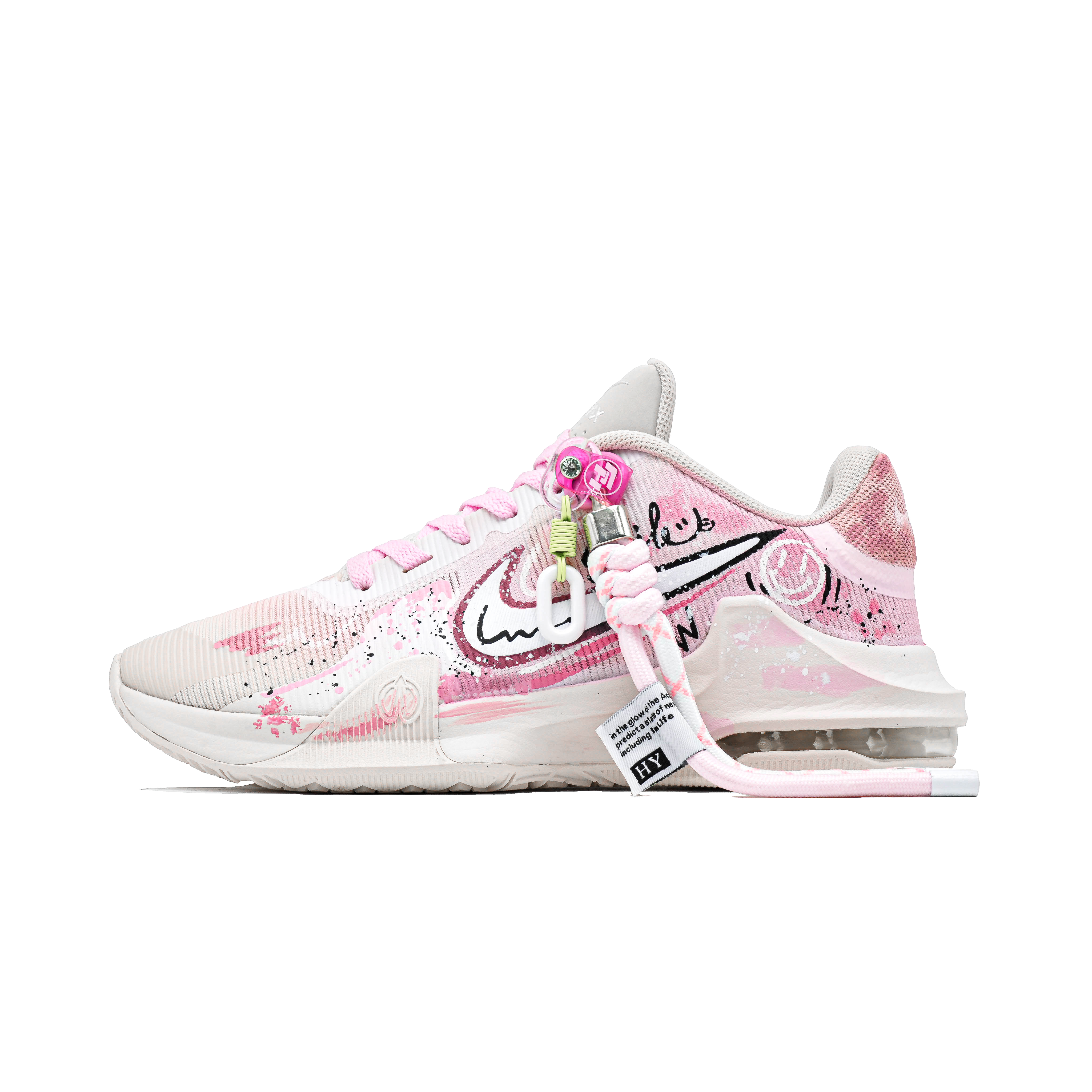 Nike Air Max Impact 4 Adventure Smile Cushioning, Wear Resistant Low Top Basketball Shoes Men's Pink