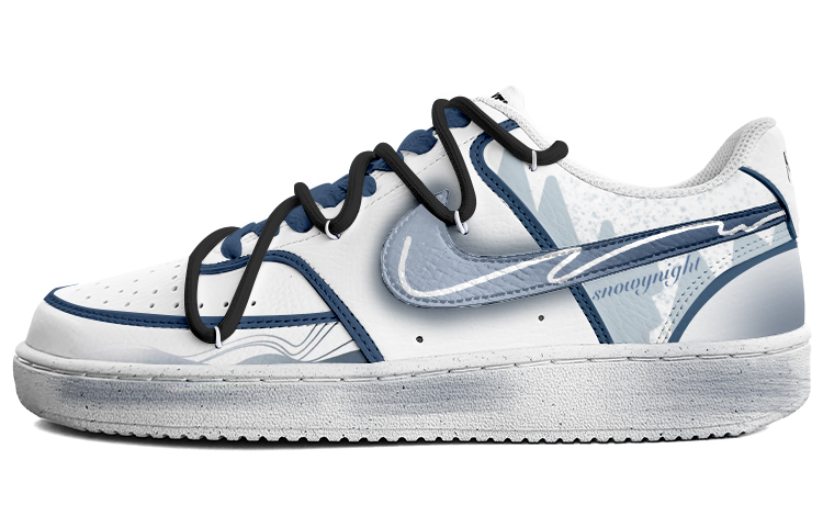 Nike Court Vision 1 Low Low-Top Skateboard Shoes Women's Blue White