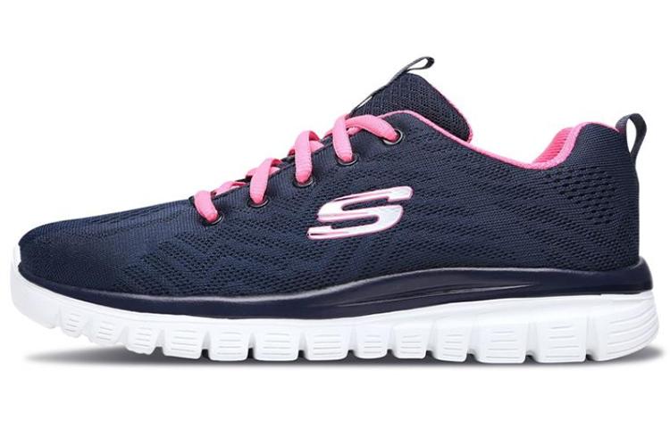 Skechers Graceful Get Connected Blue/White/Pink Women's