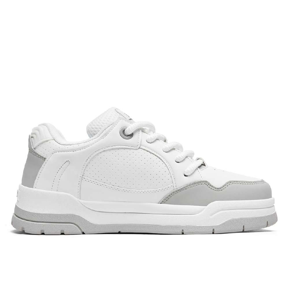 Lee Fashion Minimalist Style White Sneakers Commute Versatile Low Top Skateboard Shoes Men's