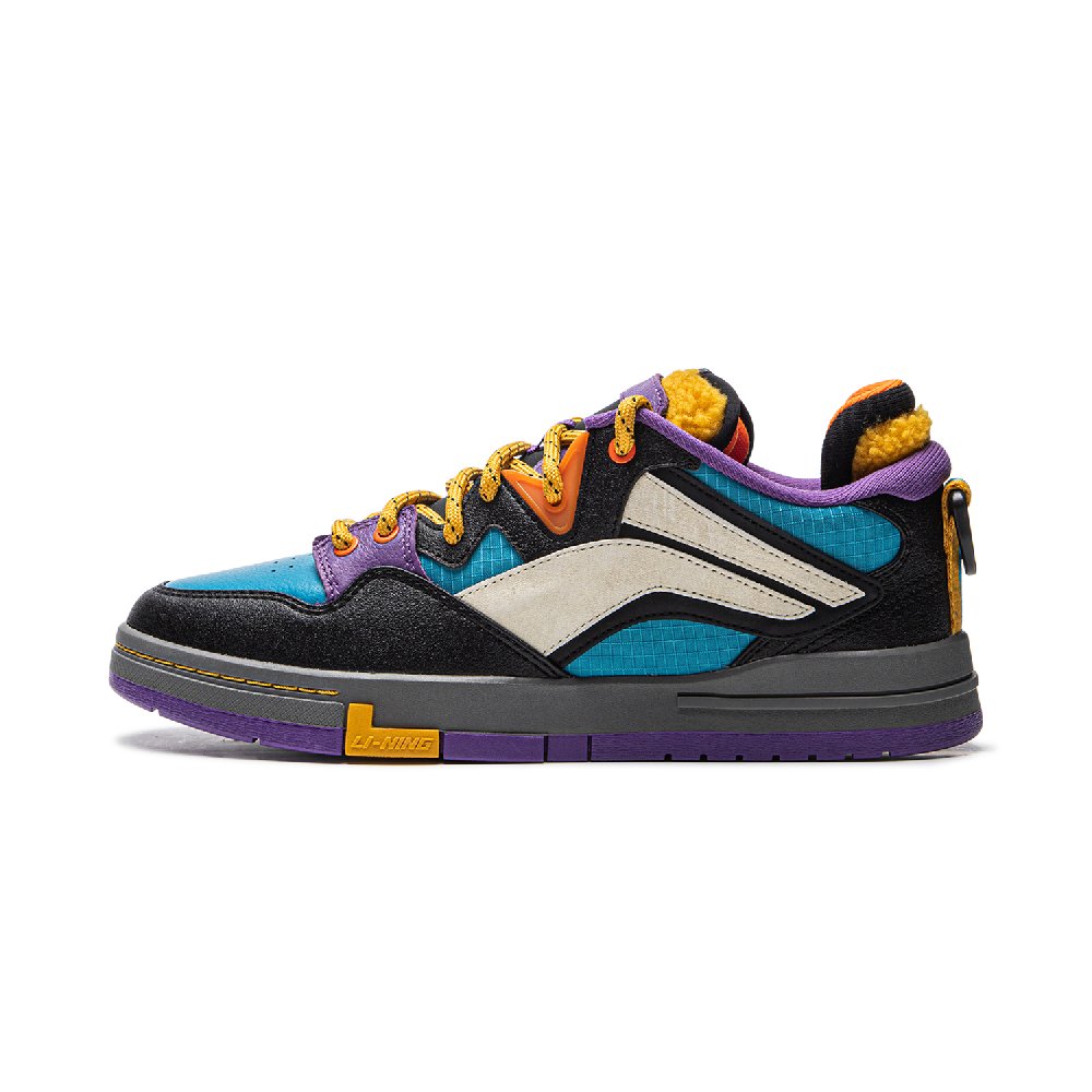 LiNing Wei Wu PRO Anti Slip Wear Resistant Low Top Skateboard Shoes Men's Black Blue White