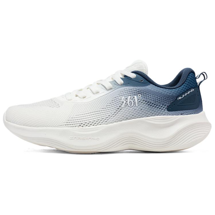 361° Cushioning Wear-Resistant Low-Top Sprint Running Shoes Men's White Blue