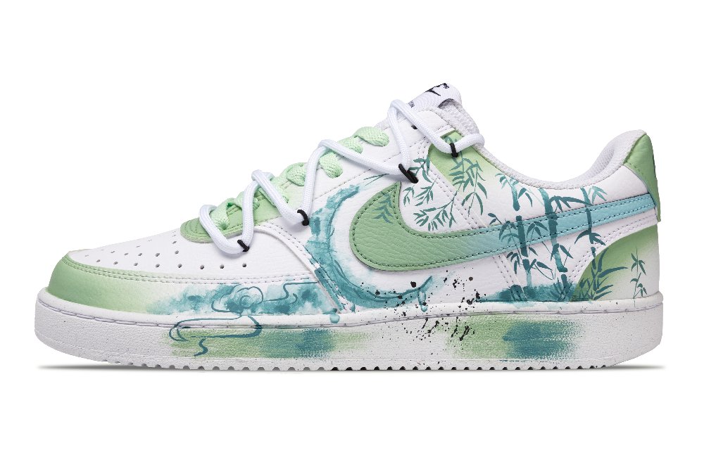 Nike Court Vision 1 Slip-Resistant Cushioning Wear-Resistant Low-Top Skateboard Shoes Men's Light Green