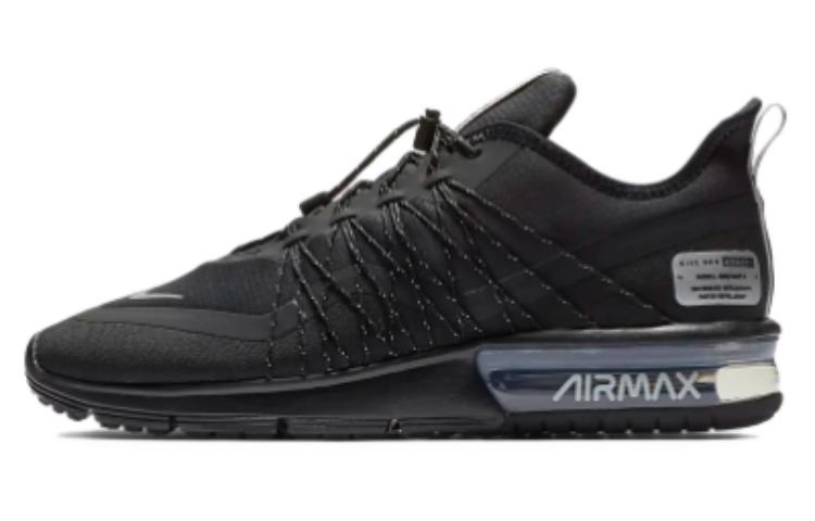 Nike Air Max Sequent Durable Breathable Low-Top Running Shoes Women's Black