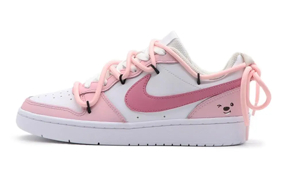 Nike Court Borough 2 Slip Resistant, Abrasion Resistant, Lightweight Low Top Skateboard Shoes GS Pink