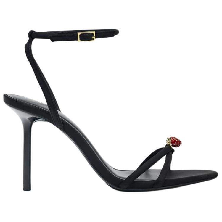 ZARA One Strap Sandals 10cm Women's Black купить в интернет-магазине Yoocart с быстрой доставкой по России.