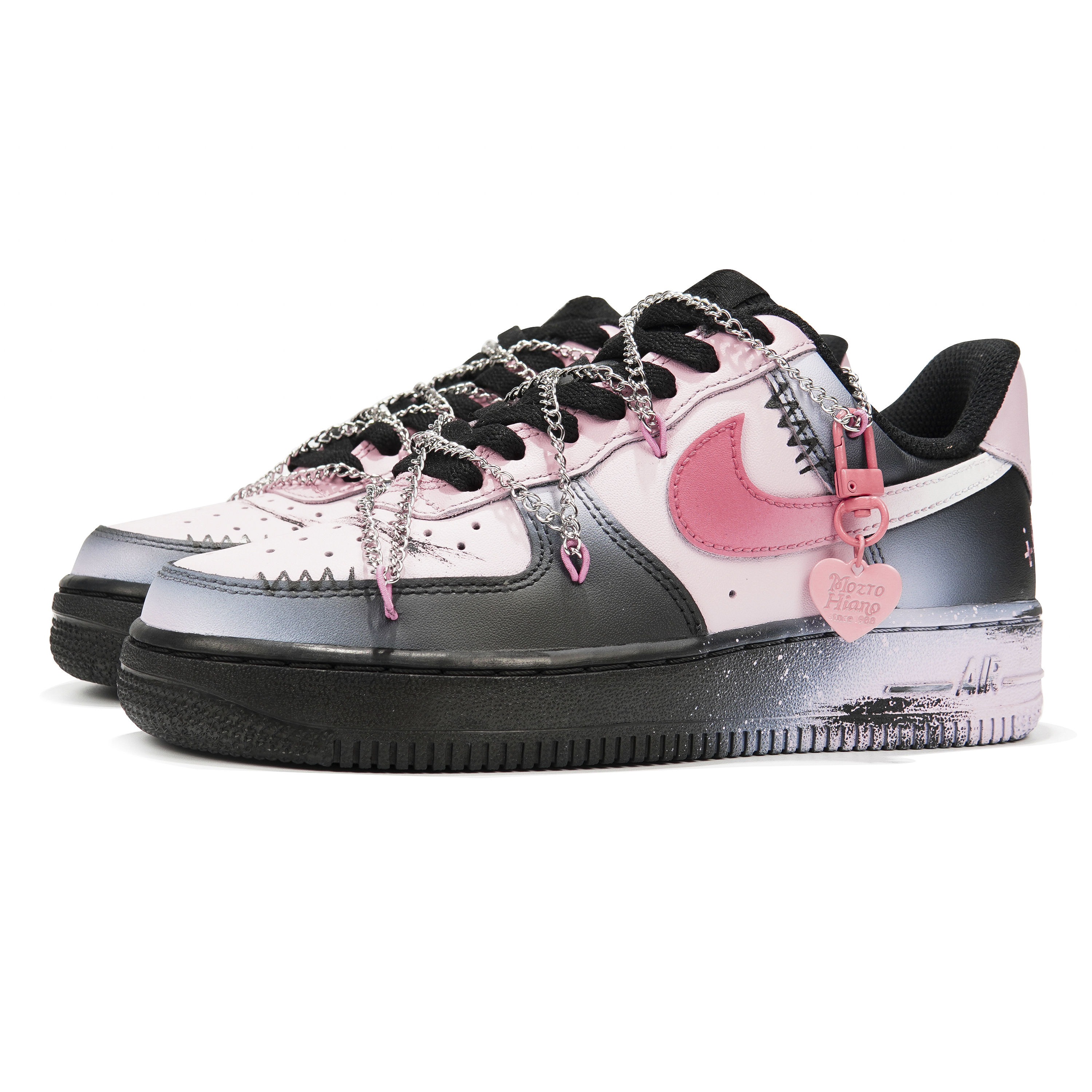 Nike Air Force 1 Low Top Skateboard Shoes Women's Black Pink купить в интернет-магазине Yoocart с быстрой доставкой по России.