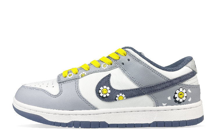 Nike Dunk Low SE Slip Resistant Low Top Skateboard Shoes Men's White Gray