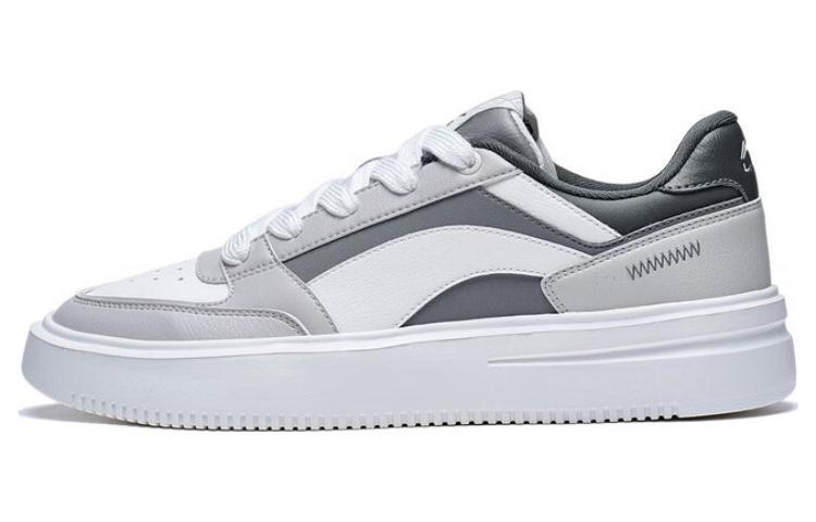 LiNing Starfall Anti-Slip Wear-Resistant Low-Top Skateboard Shoes Men's Gray White
