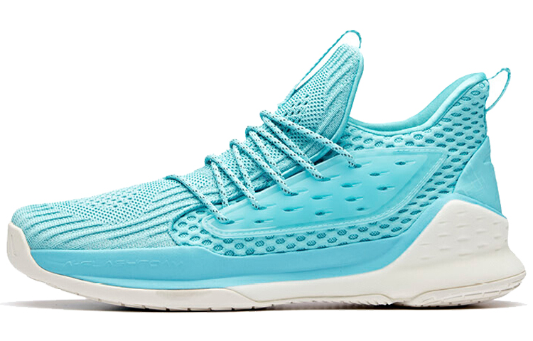 Anta Water Flower 1 KT Cushioning Anti-Slip And Wear-Resistant Low-Top Basketball Shoes Men's Blue White