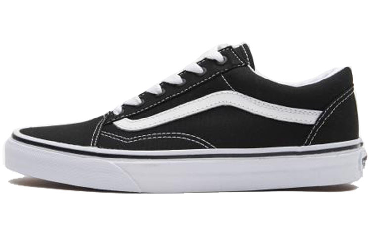 Vans Old Skool Black White White Heel Tab