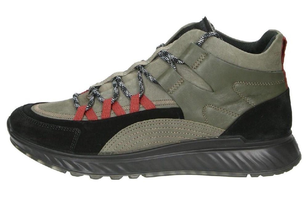 Ecco Wear-Resistant Mid-Top Sports Casual Shoes Men's Brown