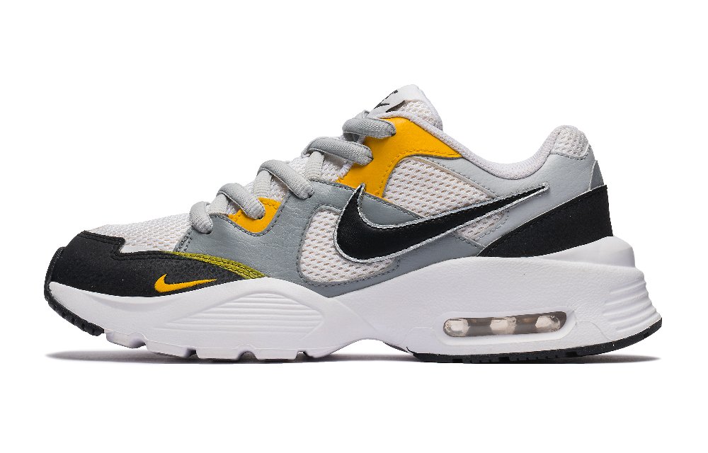 Nike Air Max Fusion Low Top Running Shoes Women's White Yellow Silver