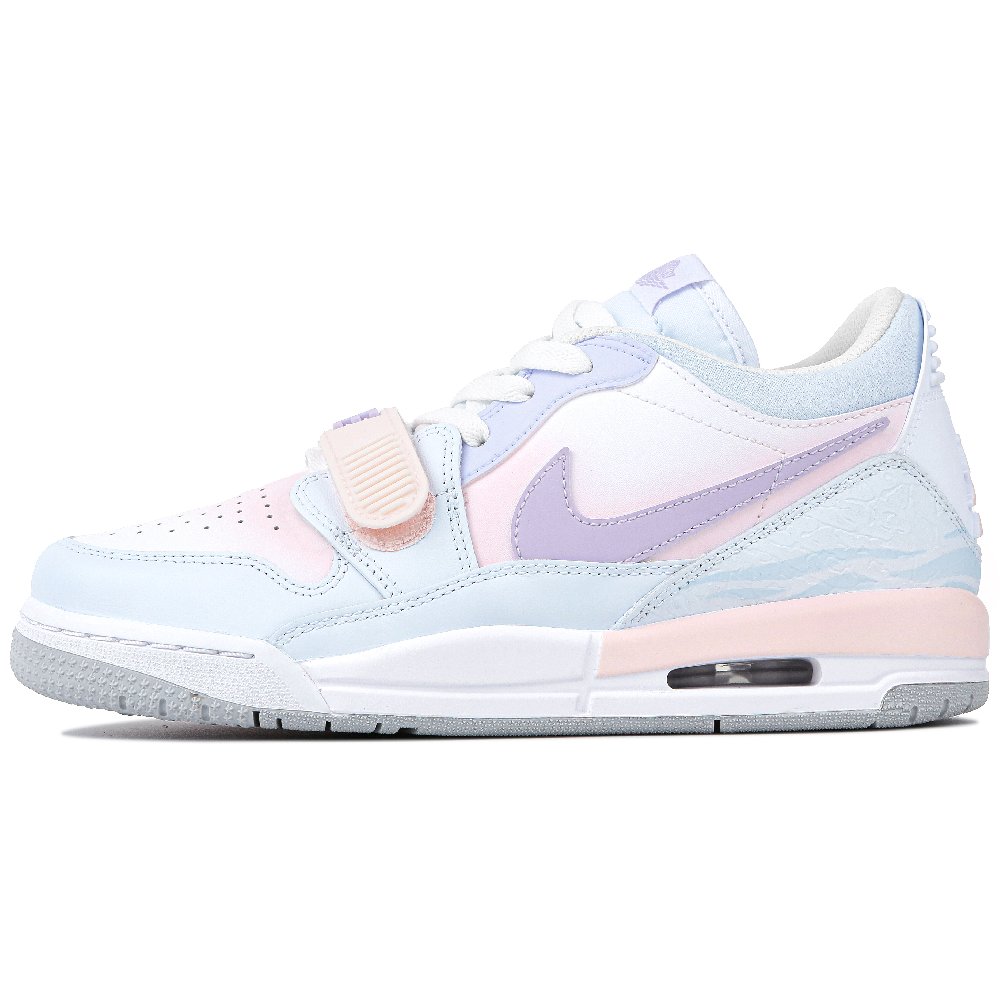 JORDAN Legacy 312 Vintage Basketball Shoes Women's Mid Top Pink/Purple/Blue