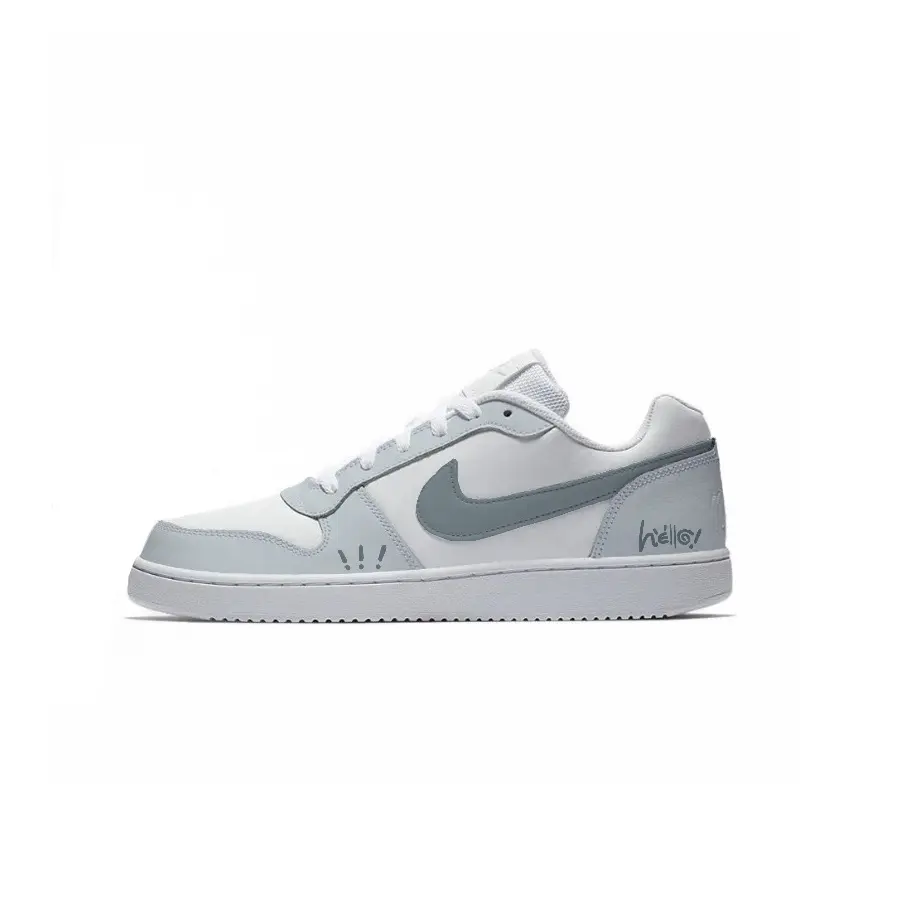 Nike EBERNON Ink, Glass Abrasion Resistant Low top Skateboard Shoes Unisex White Blue