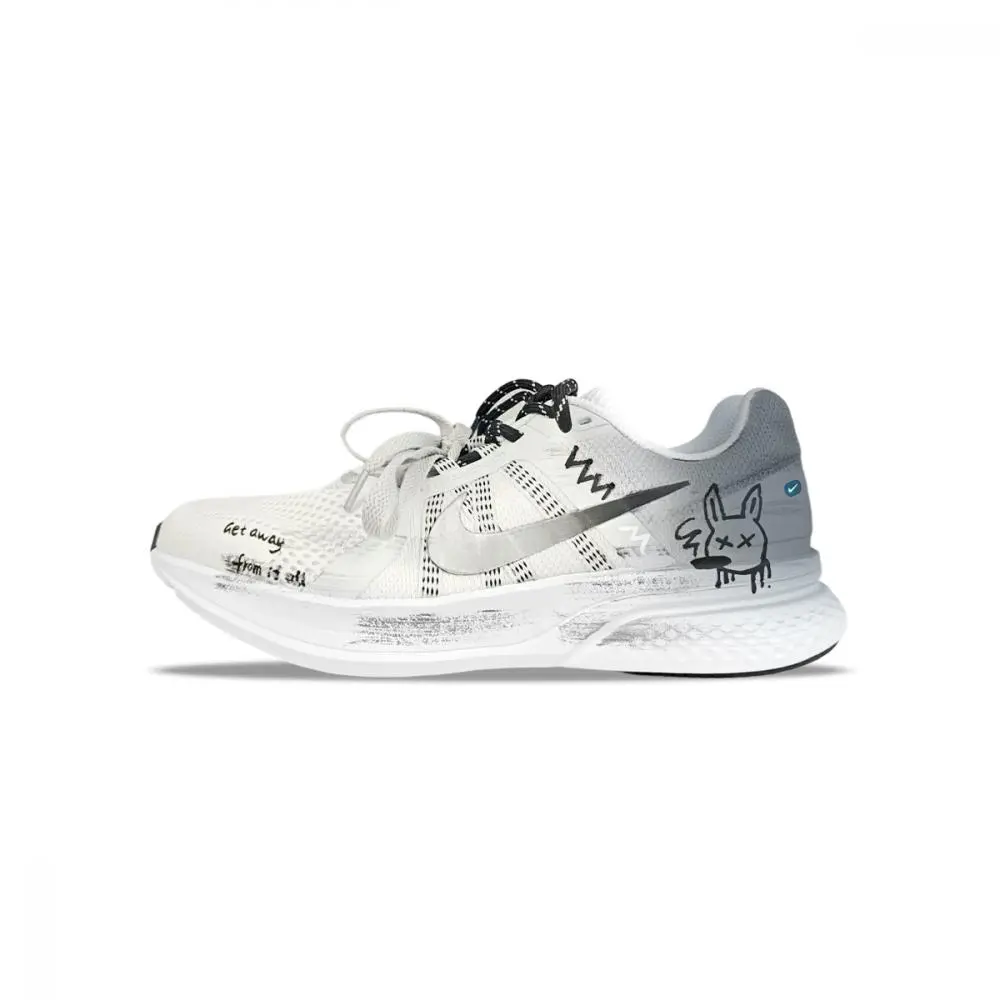 Nike Run Swift 2 Abrasion Resistant Breathable Low top Running Shoes Unisex White Gray