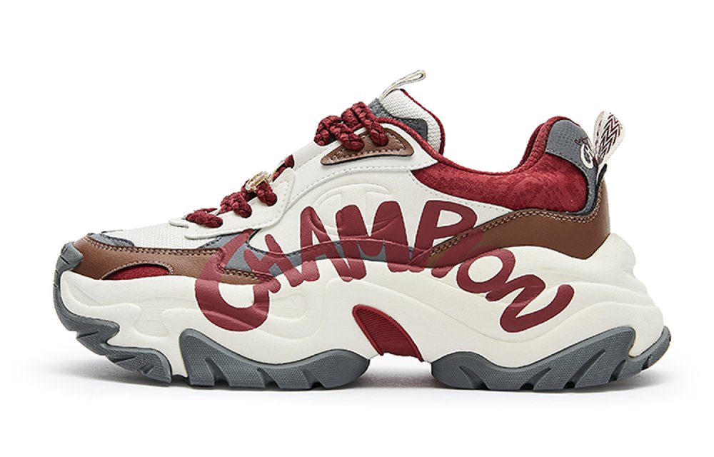 Champion Champ XXL Dragon Champion Collection Chunky Sneakers Women's Milk White New Year Red