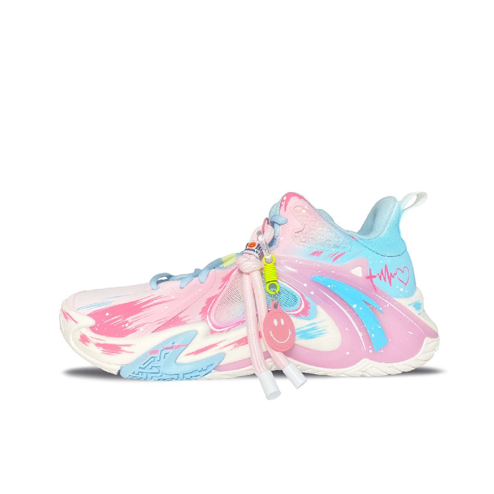 ANTA Airspace 4 Basketball Shoes Men's Low top Blue, Pink