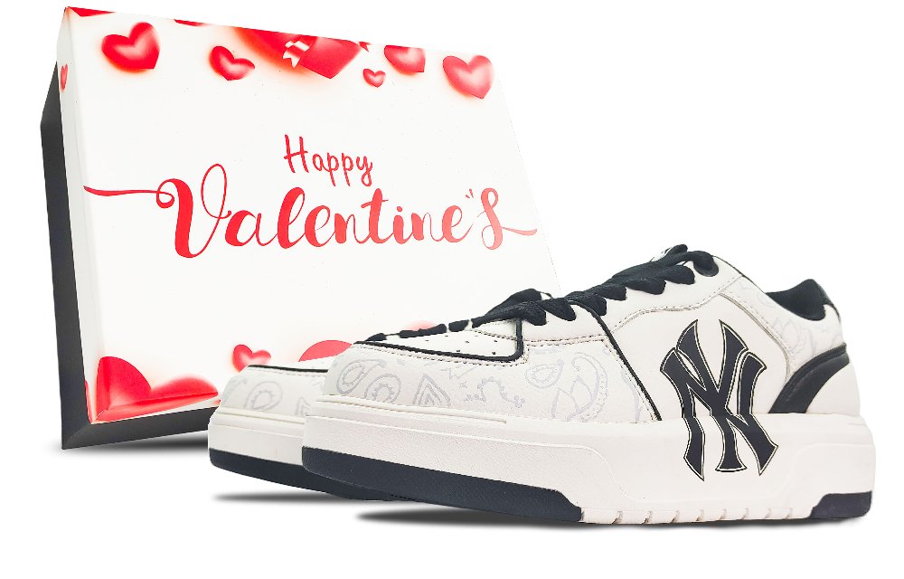 MLB Chunky Liner Low-Top Skateboard Shoes Unisex Black White