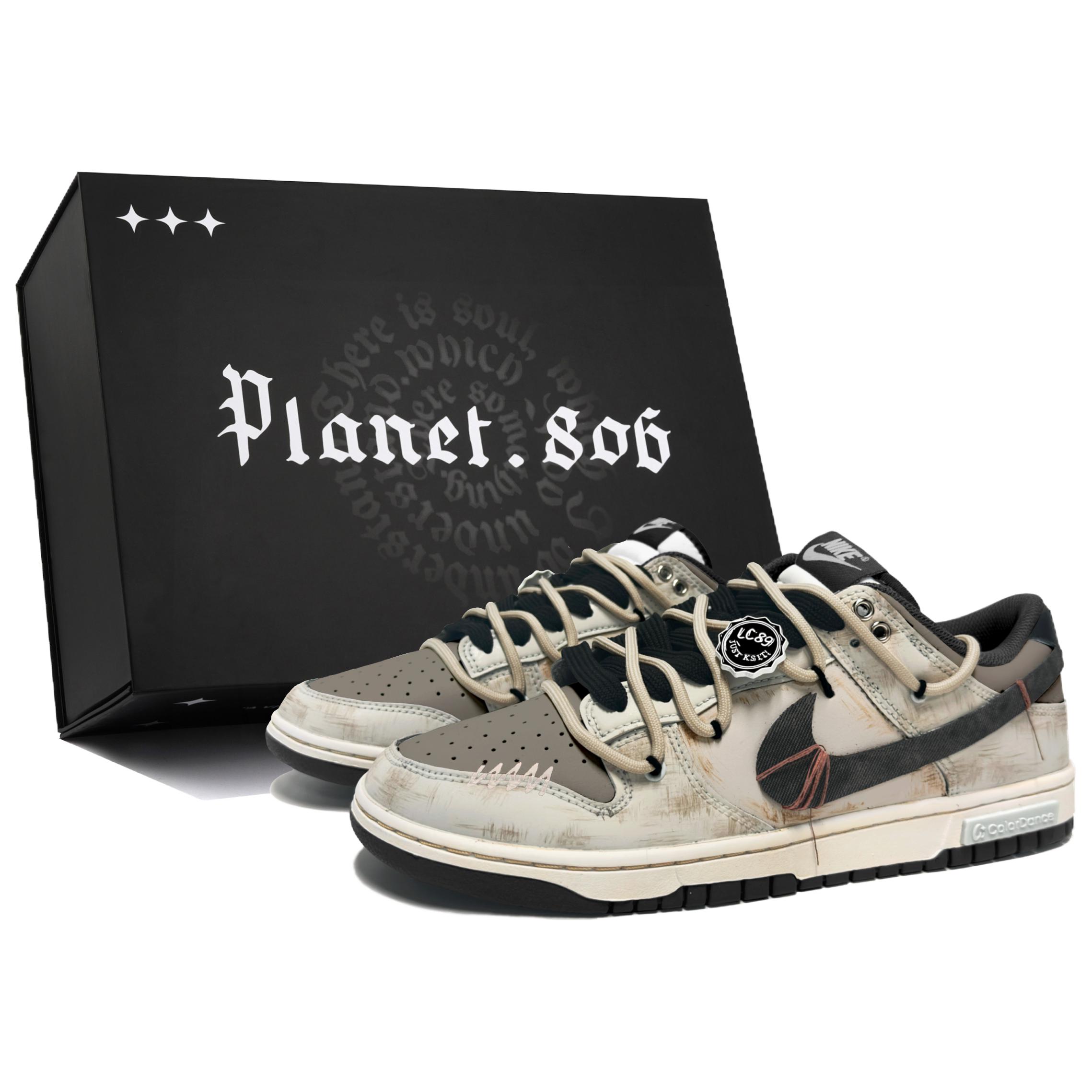 Nike Dunk Abrasion Resistant Low top Skateboard Shoes Unisex Brown