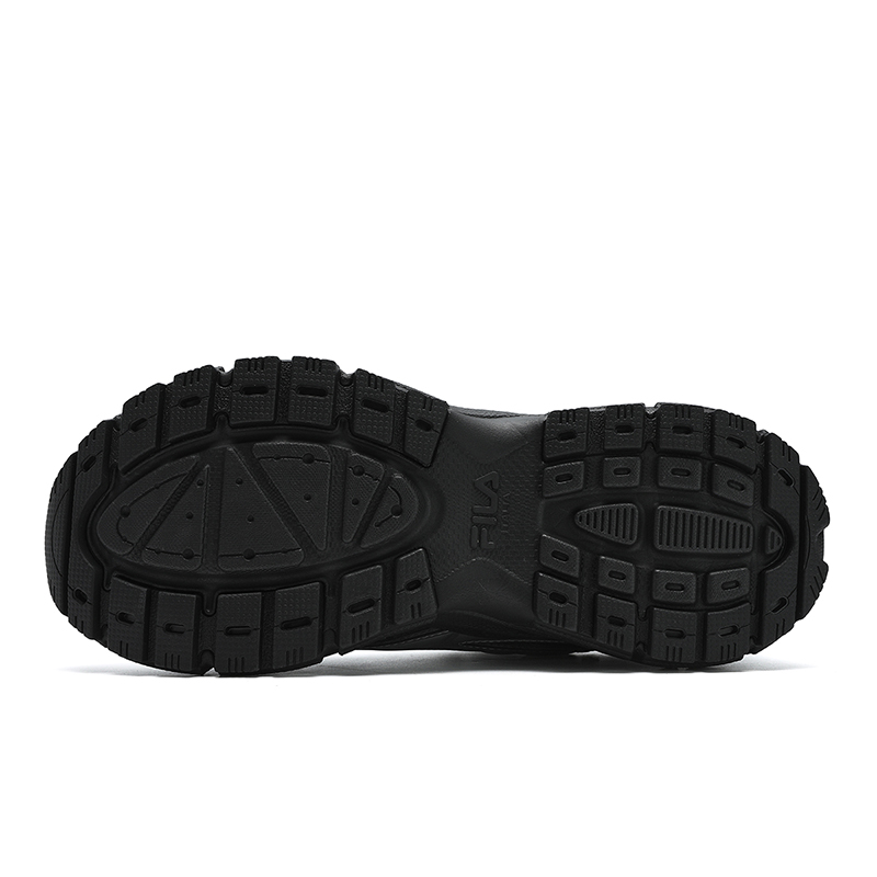 FILA BLADE Abrasion Resistant Low Top Running Shoes Men's Black Silver