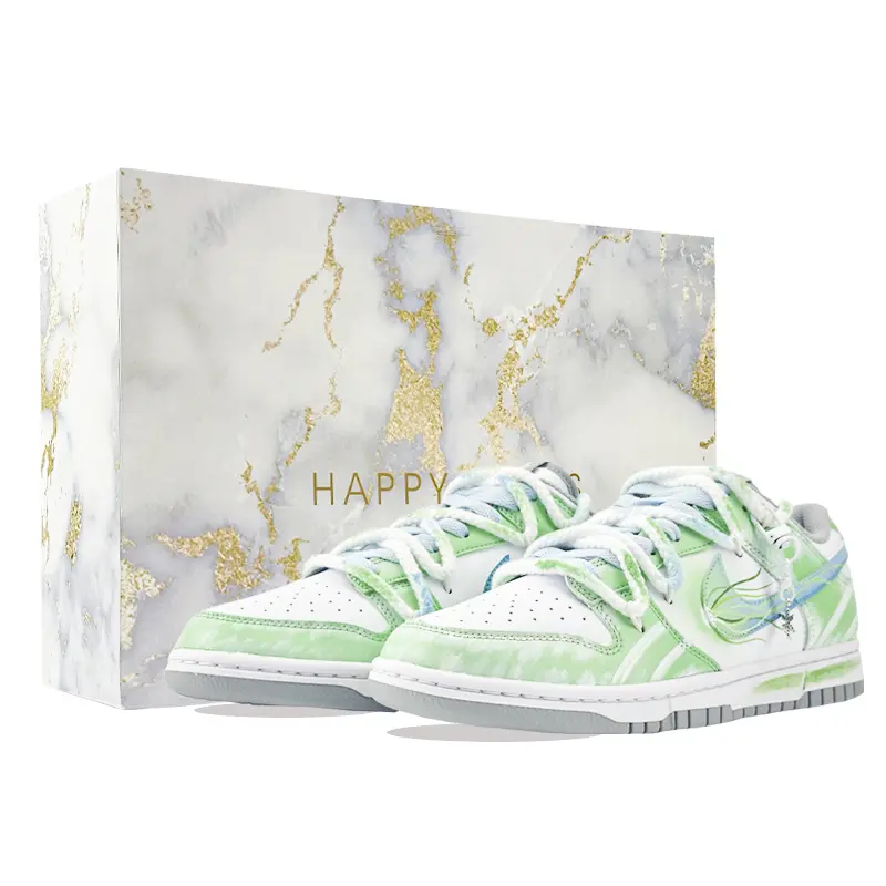 Nike Dunk Aurora Whisper Cushioning, Wear Resistant Low top Skateboard Shoes Unisex Green