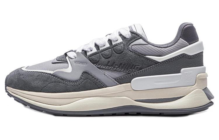 LiNing 001 Innocence V2 Innocent V2 Anti-Slip Wear-Resistant Low-Top Casual Shoes Iron Asphalt Gray