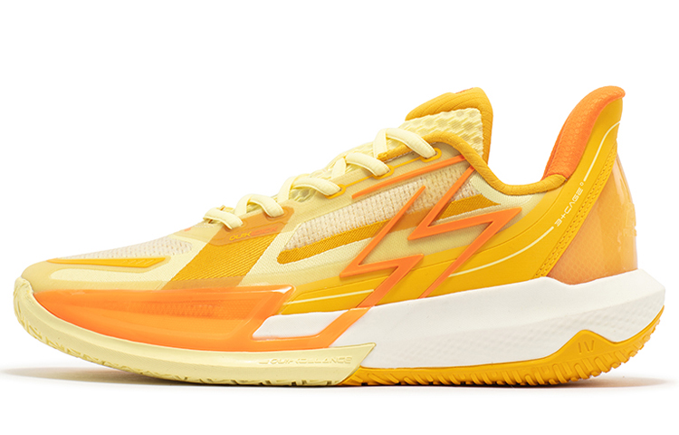 361° Big3 4.0 QUICK Abrasion Resistant Breathable Lightweight Rebound Low Top Basketball Shoes Men's Ice Sand Yellow