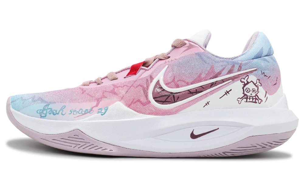 Nike Precision 6 Basketball Shoes Unisex Low Top Pink