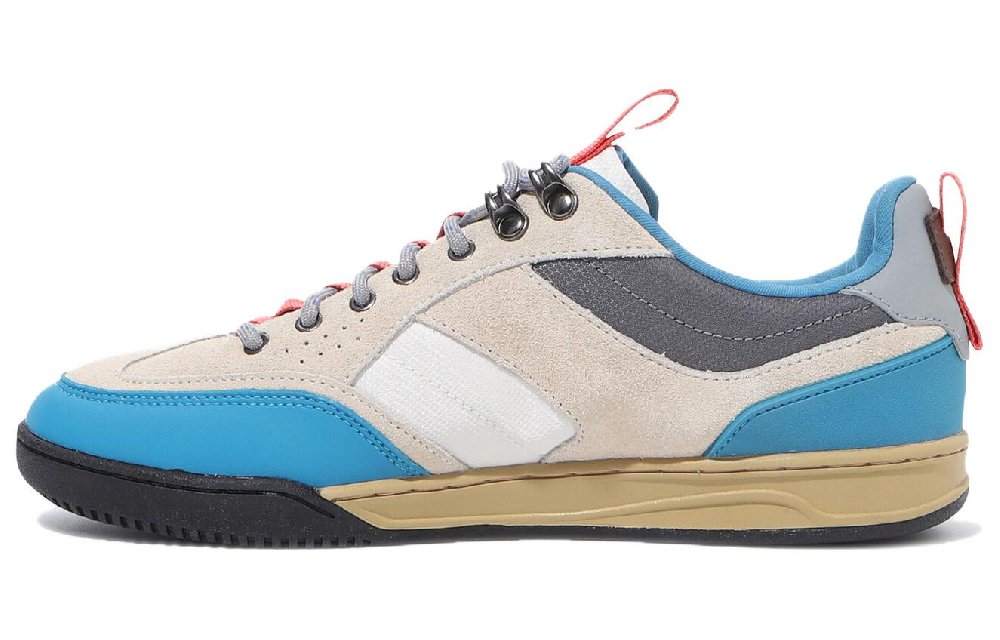 FILA Melvis Pro Slip Resistant Cushioning Low Top Skateboard Shoes Unisex Beige Blue
