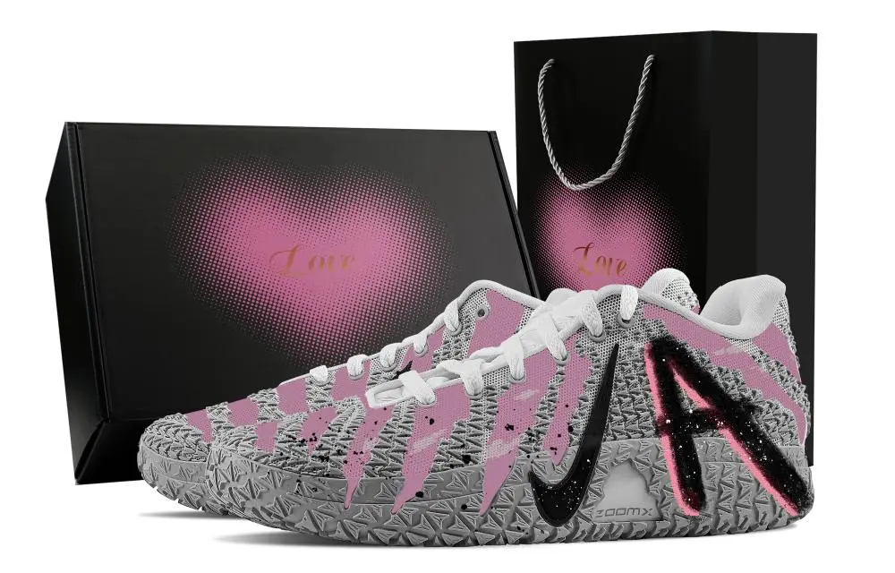 Nike Ja Morant 3 Active Bubbles, Heart Box Abrasion Resistant Low top Basketball Shoes Unisex Pink Black Gray