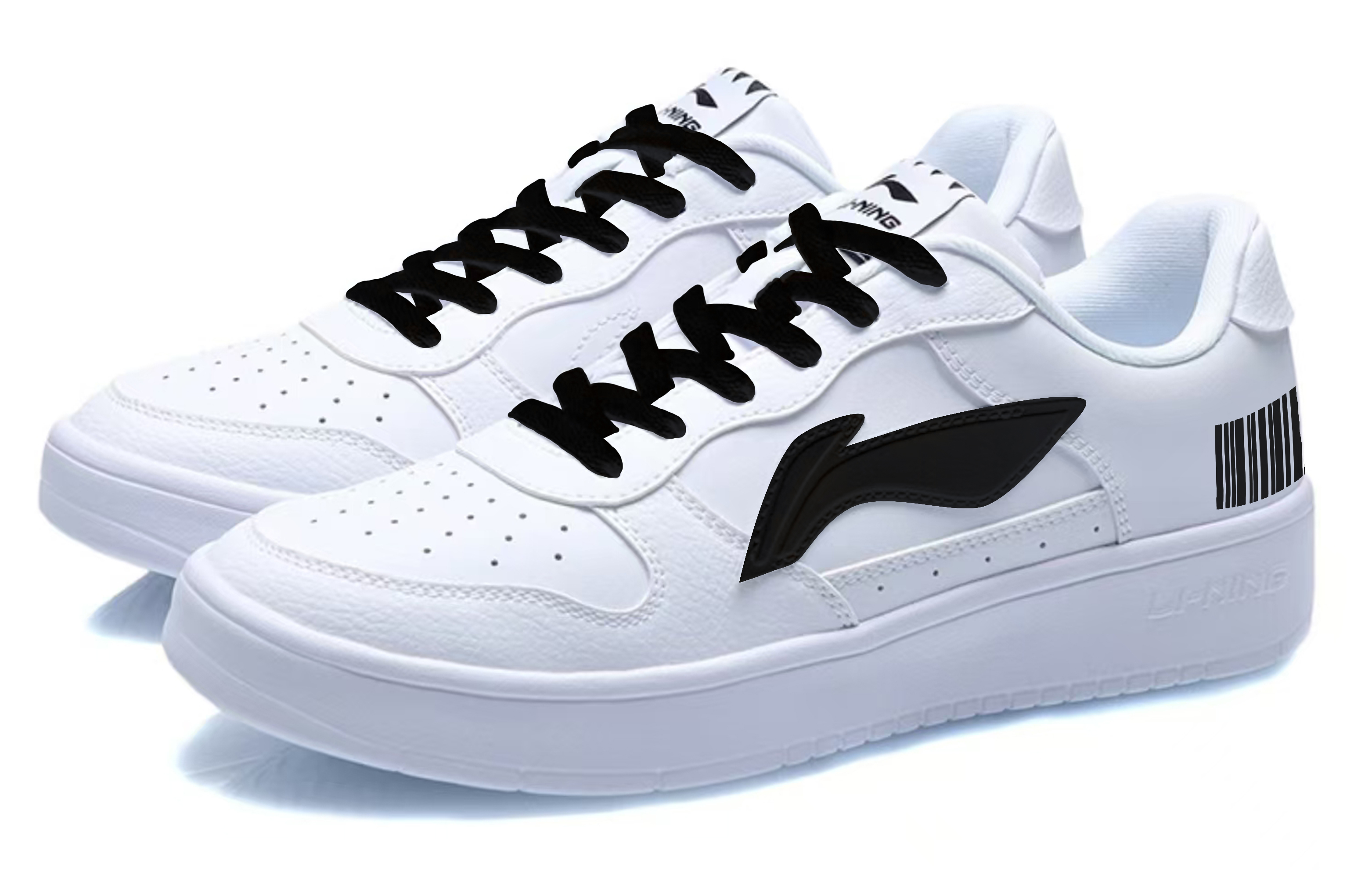 LiNing Pontoon Boats Anti-Slip And Wear-Resistant Breathable Low-Top Skateboard Shoes Unisex White Black купить в интернет-магазине Yoocart с быстрой доставкой по России.