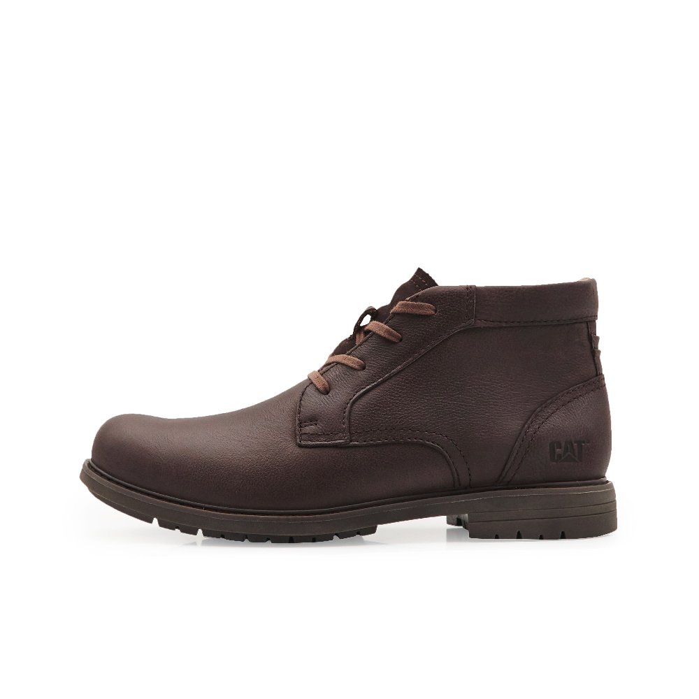 CAT Warm Water-Resistant Wear-Resistant Cushioning Slip-Resistant Short Outdoor Boots Men's Coffee