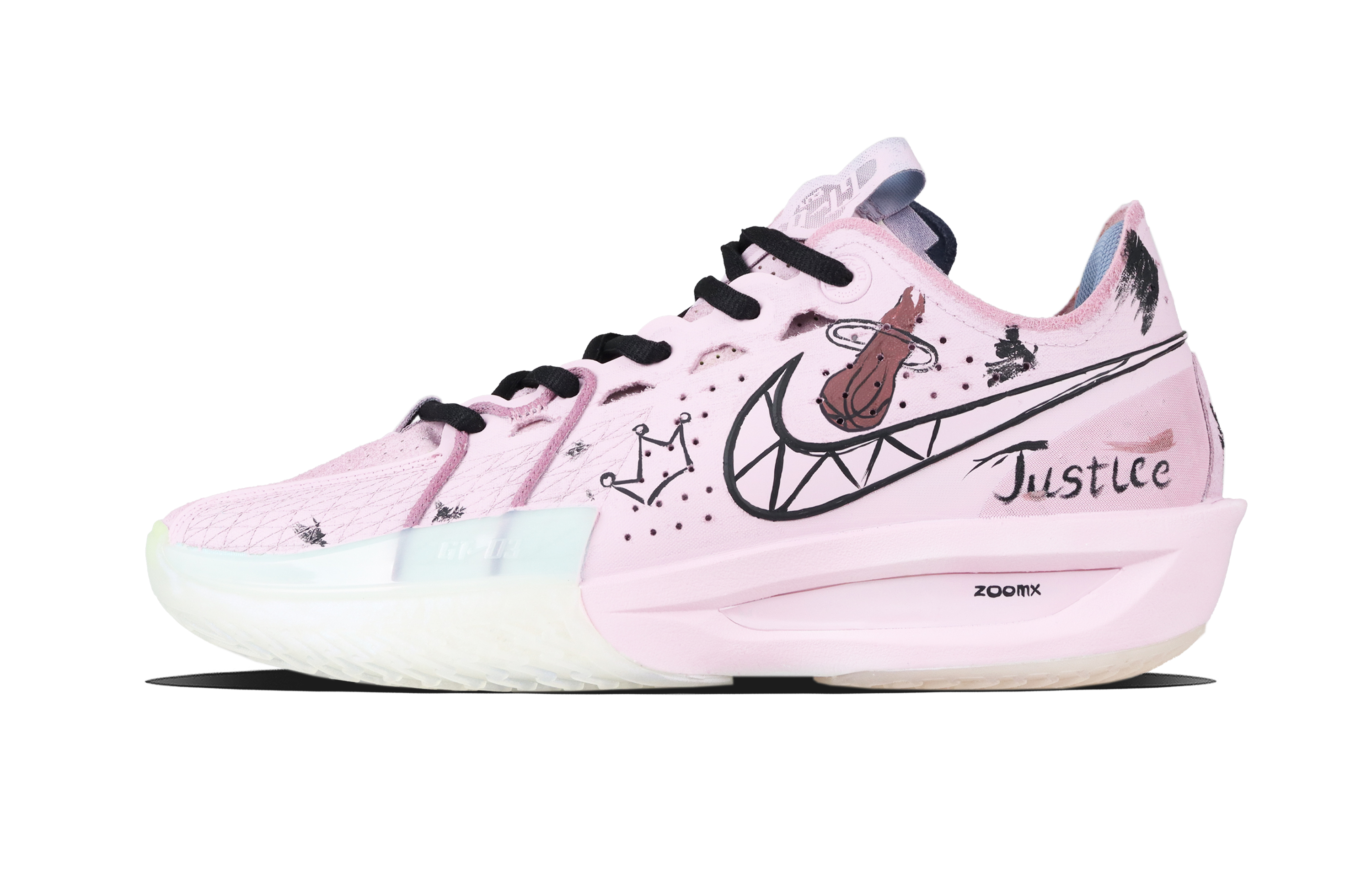 Nike Air Zoom G.T. Cut 3 Pink Charm Shock Absorbers Slip Resistant Low top Basketball Unisex Pink