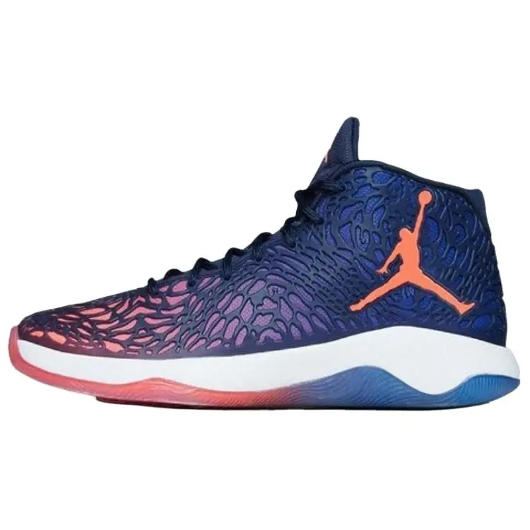 Jordan Anti Slip Wear Resistant Mid Top Basketball Shoes Men's Blue